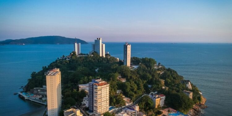 Vista aérea de São Vicente