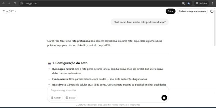 Foto profissional: veja como fazer a sua usando o ChatGPT