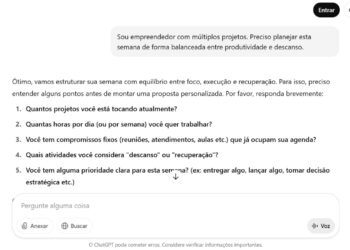 Como usar o ChatGPT de planner